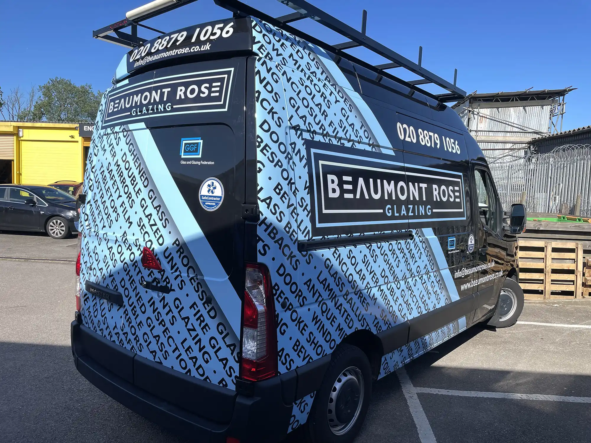 Beaumont van wrapped.